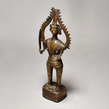 Tribal Art Standing Godest From Bastar Art