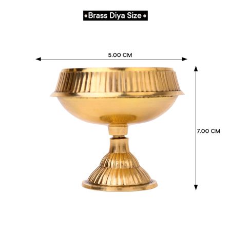 Round Golden Vintage Brass Oil Lamp for Decor