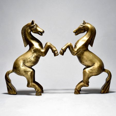 Pair of Standing Horses Figurine - Unique Home Decor