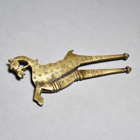 Vintage Horse Handle Brass Nut Cutter