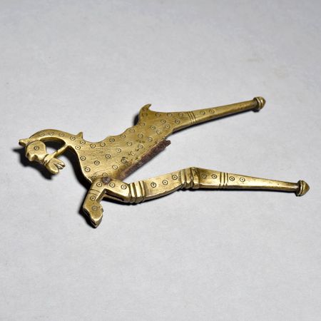 Vintage Horse Handle Brass Nut Cutter