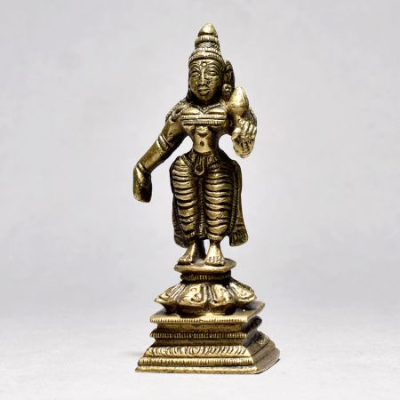 Standing Laxmi Ridhi Siddhi Brass Figurine
