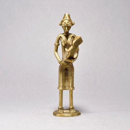 Tribal Woman with Child Figurine