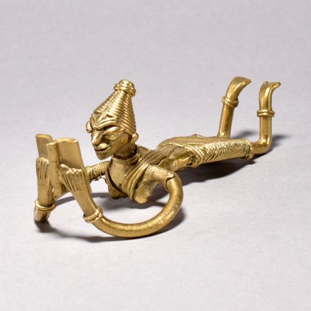 Tribal Woman Lying and Reading Figurine