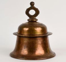 Vintage Bell Metal Temple Hanging Bell in Himalayan Art