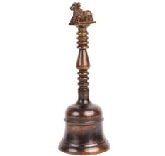 Bell Metal Prayer Bell With Nandi Handle in Himalayan Art