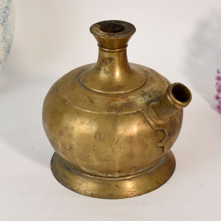 Vintage Brass Hookah Base Decorative Vase for Home Styling
