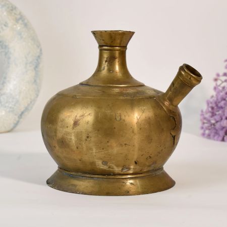 Vintage Brass Hookah Base Decorative Vase for Home Styling