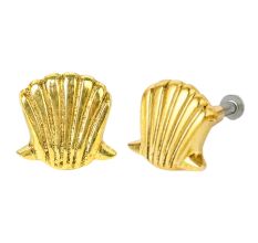 Handmade Golden Brass Scallop Shell Knob – Elegant Cabinet and Drawer Pull-1 Piece