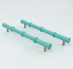 Turquoise handmade Wooden Door Handles for Dresser-1 Piece (11 Inches)