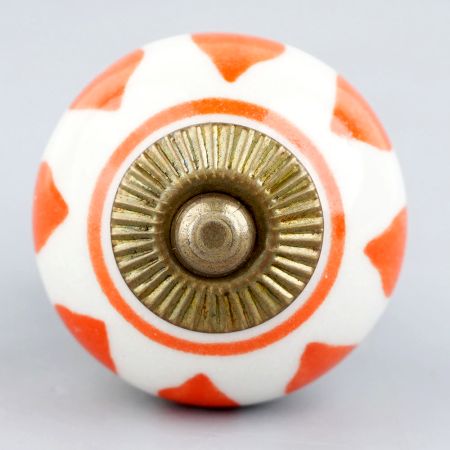 Orange Heart Painted Knob