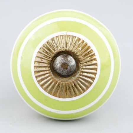 Lime Green White Knob