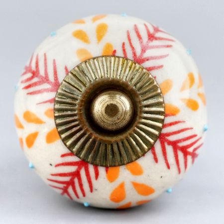 Red Leaf Ceramic Floral Dresser Knob Online