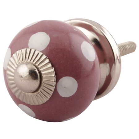 Purple Dotted Small Ceramic Knobs Online