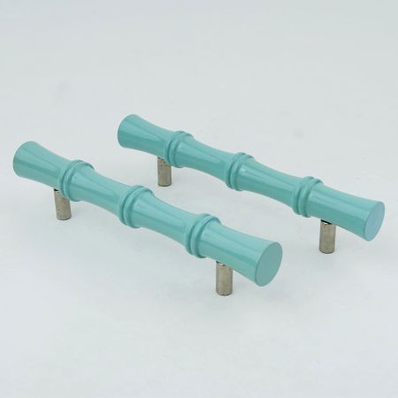 Turquoise handmade Wooden Door Handles for Drawer-1 Piece (7 Inches)