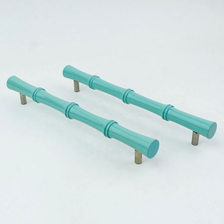 Turquoise handmade Wooden Door Handles for Dresser-1 Piece (11 Inches)