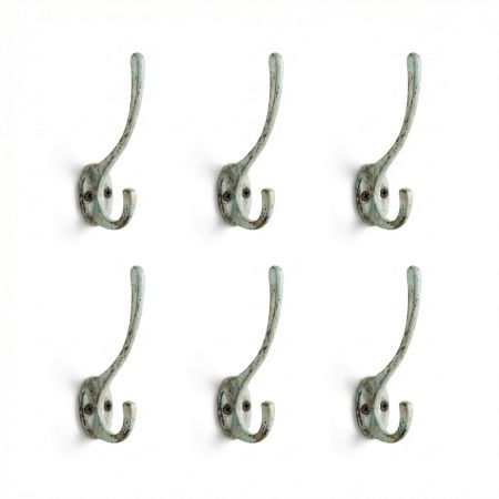 Antique Decorative Iron Hooks-6 Pieces