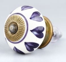 Purple Heart Ceramic Knob