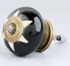 Black Etched Ceramic Knob 41
