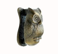 Antique Owl Metal Door Knocker Vintage Finish Decorative Entrance Accent