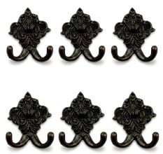 6 Pieces Antique Iron Heavy Duty Wall Hooks