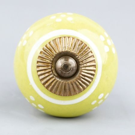 Lime Tiny Flower Ceramic Knob