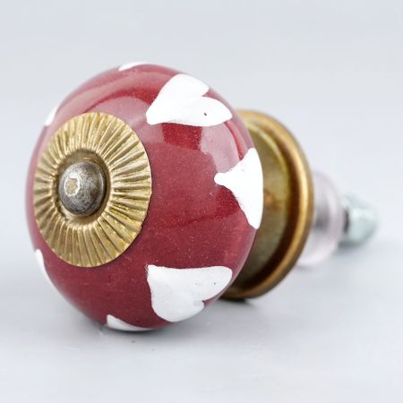 Cherry Floral Ceramic Knob