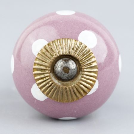 Purple Dotted Small Ceramic Knobs Online