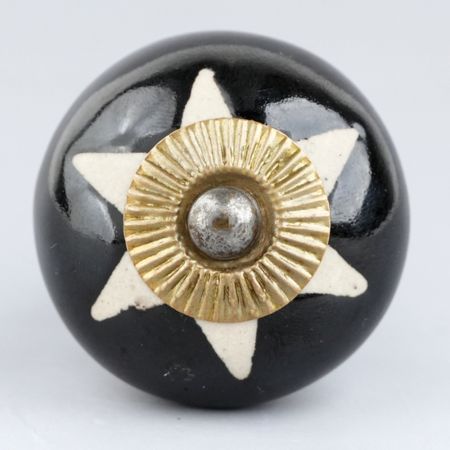 Black Etched Ceramic Knob 41