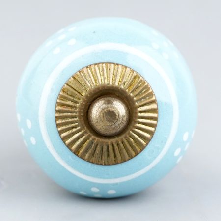 Turquoise Floral Knob
