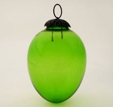 Green Decorative Avocado Shaped Glass Christmas Hanging Ornament