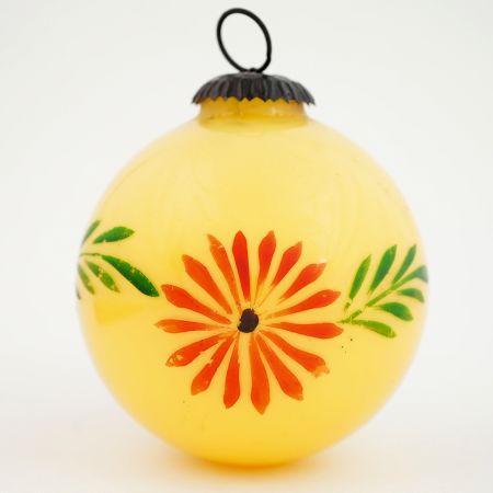 Yellow Round Flower Christmas Hanging