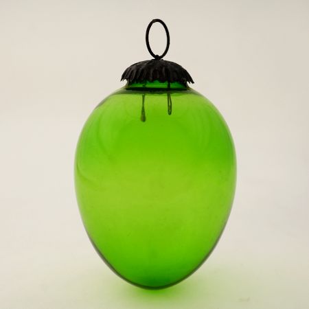 Green Decorative Avocado Shaped Glass Christmas Hanging Ornament