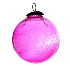 Pink Leaf Cut Christmas Hanging