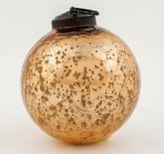 Gold Crackle Vintage Style Mercury Glass Hanging Ornament