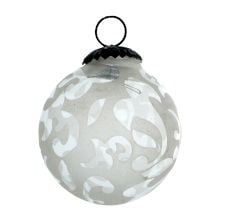 Vintage Style Mercury Silver Glass Christmas Ornament