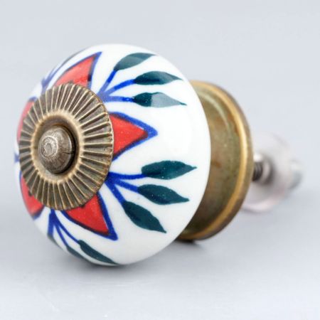Red Flower Ceramic Dresser Knob Online