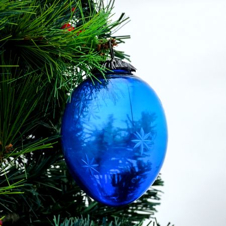 Turquoise Avocado Star Cut Christmas Hanging