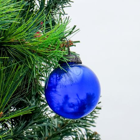 Navy Blue Round Christmas Hanging Online