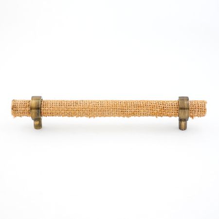 Adjustable Natural Jute Cabinet Handle Rustic Drawer Pull (5 Inches)