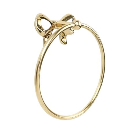 Premium Brass Bow Design Ring Hanger for Bathroom