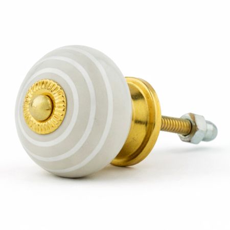 6 Pieces Multicolor Handmade Ceramic Striped Living Room Drawer Knobs