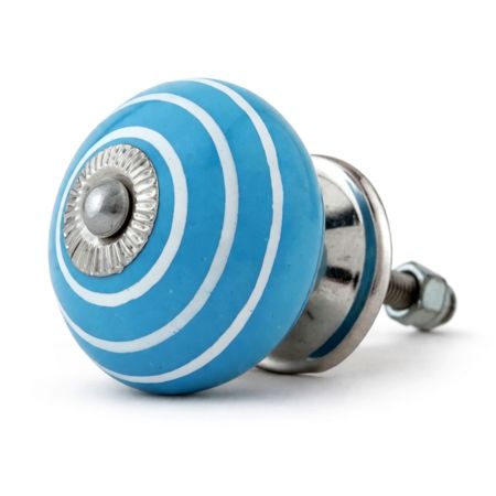 12 Pieces Colorful Striped Ceramic Kitchen Cabinet Knobs