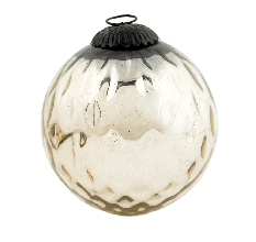 Vintage Mercury Silver Glass Christmas Ornament