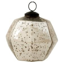 Antique Mercury Glass Geometric Hanging Ornament