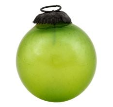 Vintage Style Green Round Glass Ornament