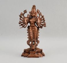 Handcrafted Copper Multi Arm Goddess Durga Idol Statue