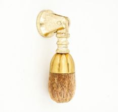 Natural Wooden Brass Drop Kitchen Cabinet Drawer Knob