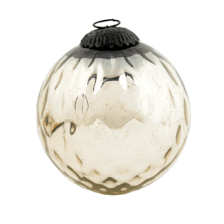 Vintage Mercury Silver Glass Christmas Ornament