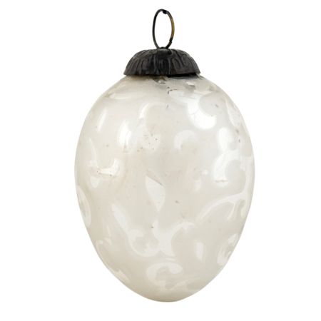 Silver Vintage Mercury Glass Christmas Ornament